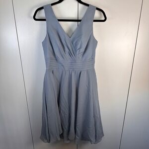 NWT La Vêtir Dress Women Med Dusty Blue‎ Cocktail Party Prom Bridesmaid Coquette